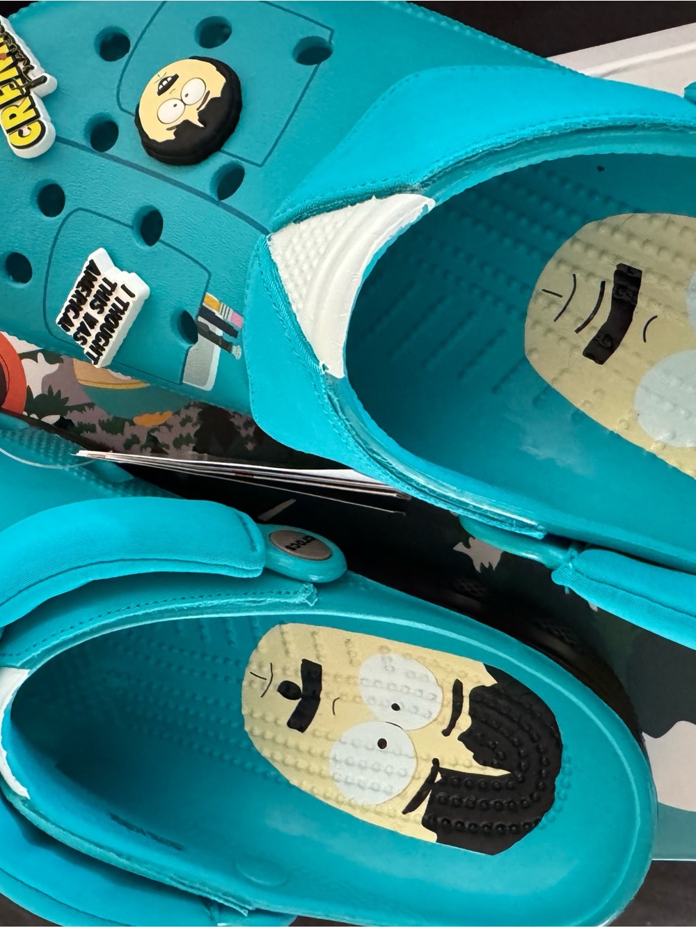 South Park Randy Classic Crocs Teal Clogs Men’s 9/Women’s 11 NWT - Picture 4 of 5